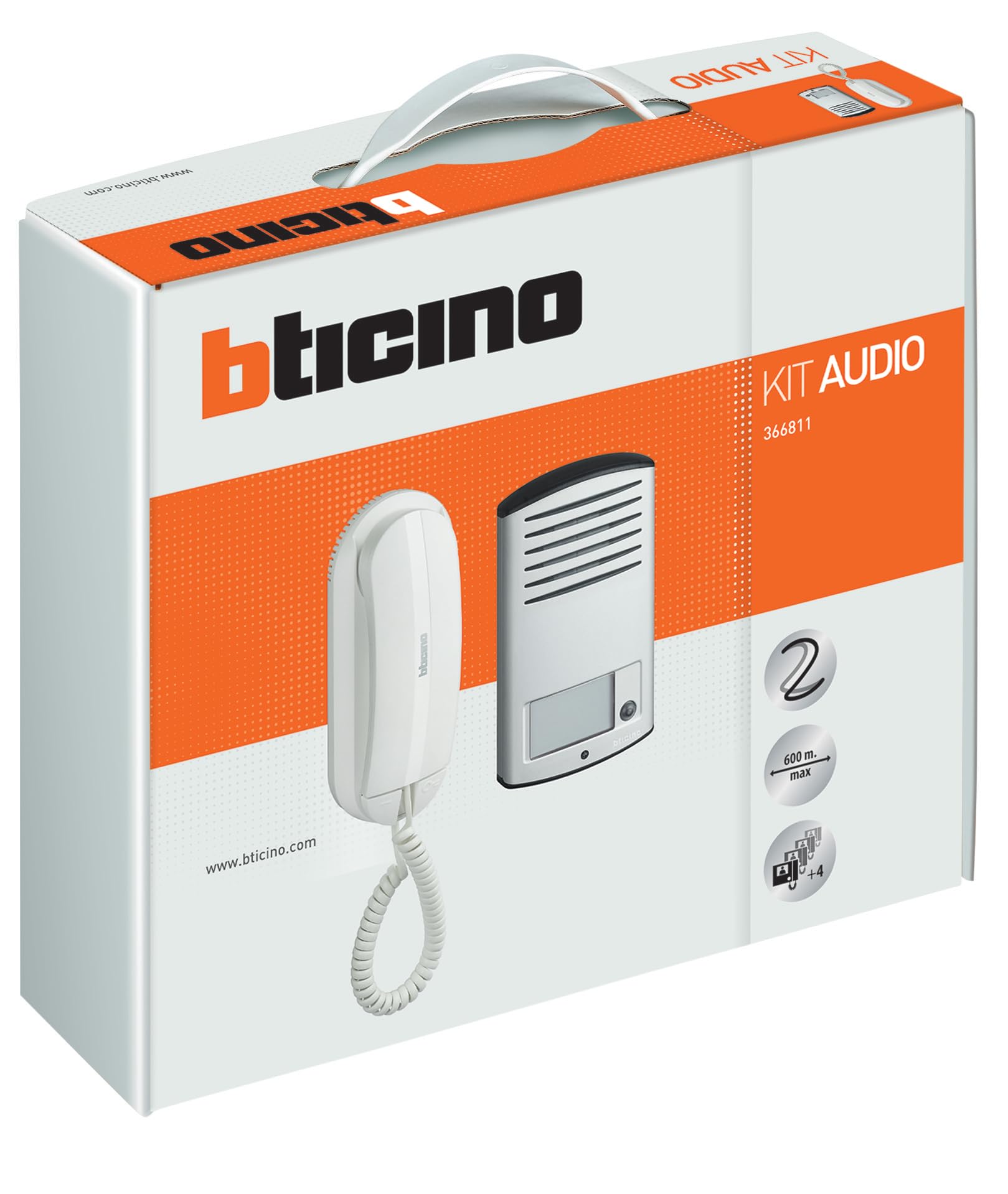 BTicino 366811 Interphone à 1 combiné, 2 fils