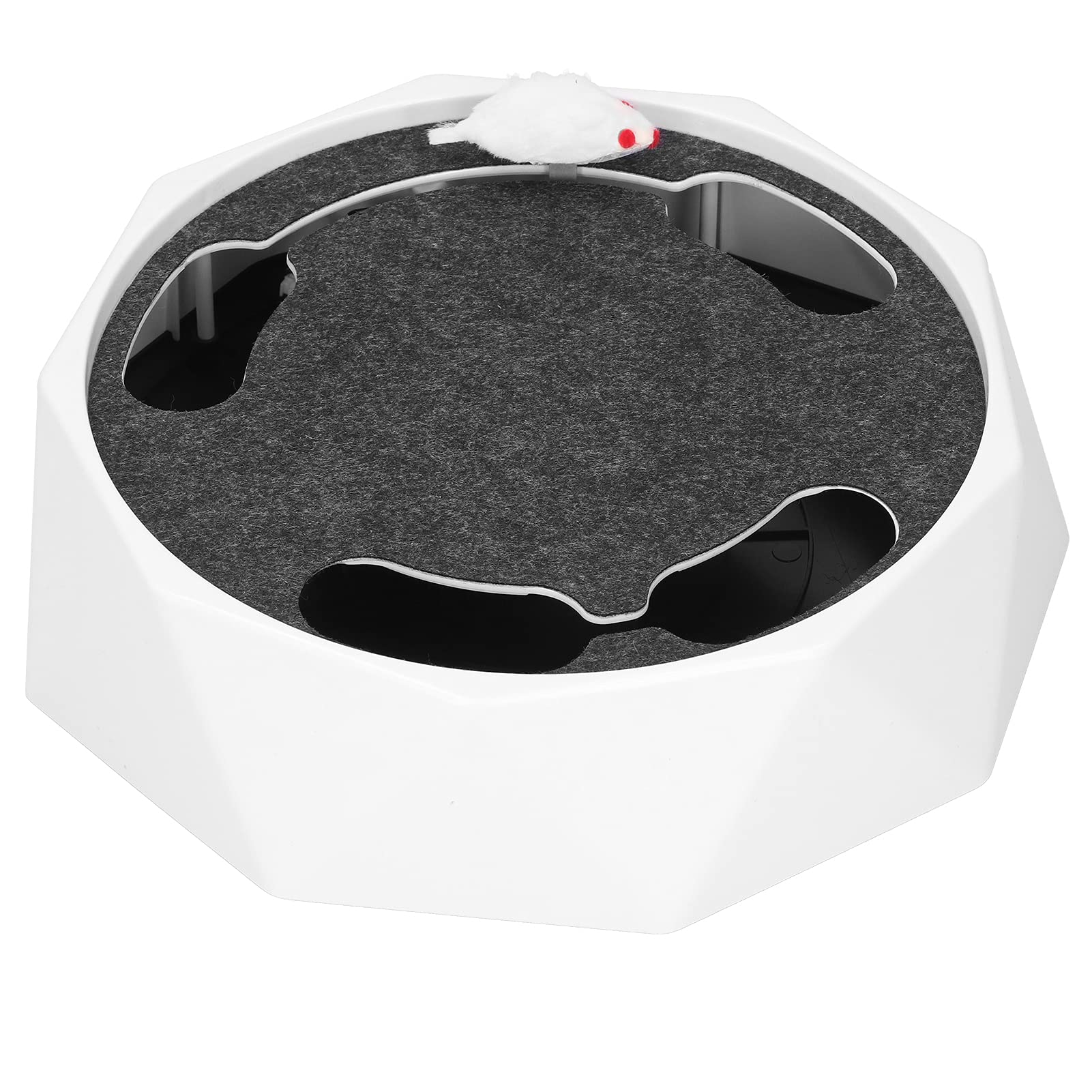 Catch Mouse Cat Toy Teaser électrique interactif pour chats et chats en plastique de 10,2 pouces de diamètre avec effet sonore
