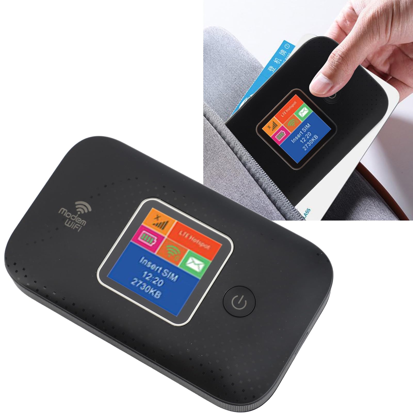 Ejoyous Router Portatile 4G LTE, 300Mbps, Schermo a Colori