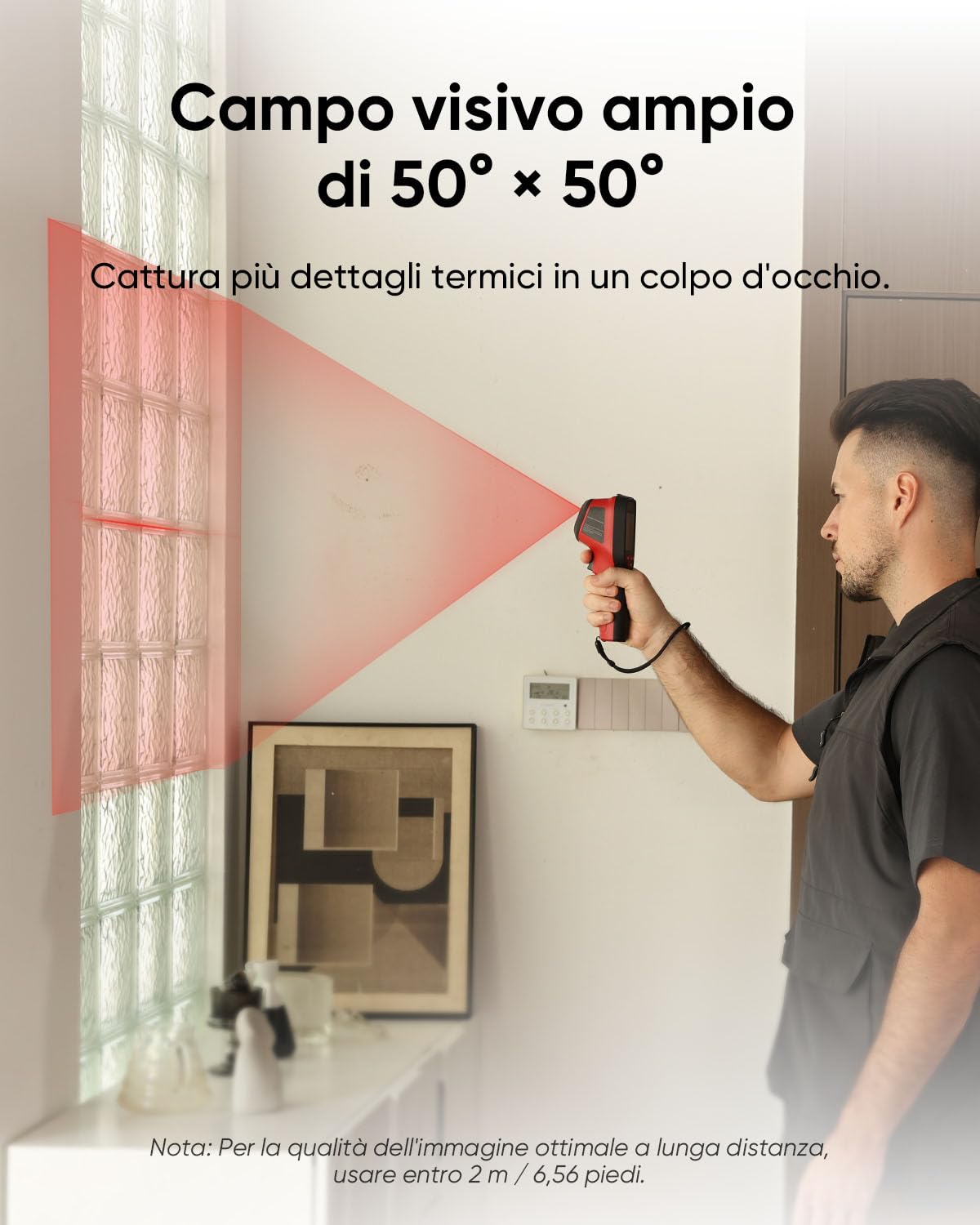 HIKMICRO D02 Telecamera Termica, Risoluzione Superiore 240x240 visibile, SuperScene, Telecamera Termica 96x96, 8 ore di autonomia della batteria, Registrazione video