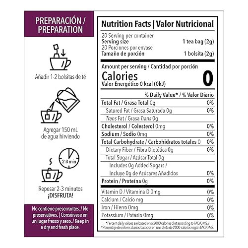 Miniatura 6 de MONDAISA - Té de frutas, 20 bolsas de té (paquete de 4), certificado KOSHER