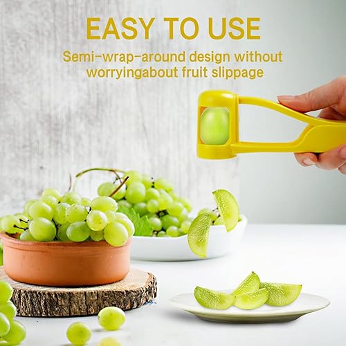 Miniatura 3 de WhiteRhino Cortador de uva para niños pequeños de 1 a 3 años, cortador de uva para bebés, cortador de sándwich de fresa y tomate cereza para niños,