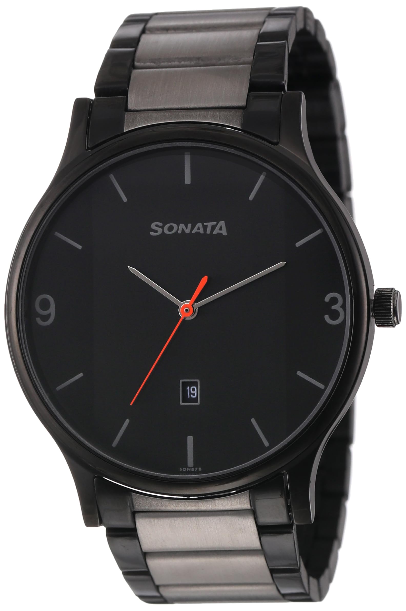 Fastrack Stainless Steel Sonata Quartz Analog Black Dial Watch for Men-Ns77105Km01 (B0C5N2FJKZ) Amazon Price History, Amazon Price Tracker