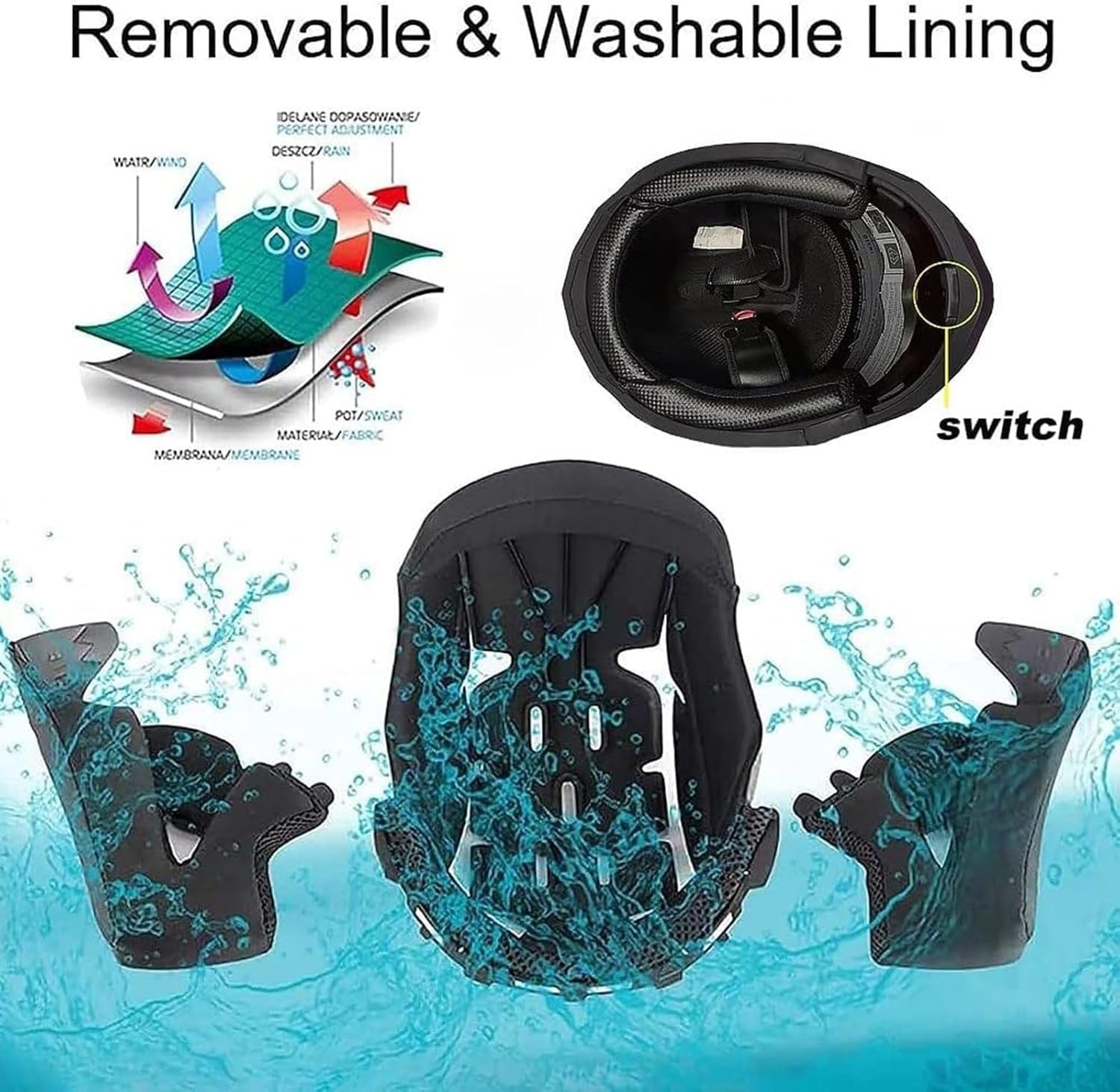 Casco de motocicleta modular con Bluetooth y doble visera, aprobado por la ECE, casco anticolisión para adultos para hombres y mujeres, casco integral modular B1,XL=61-62CM