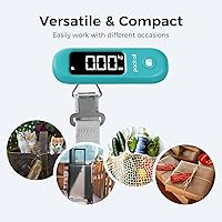 Vista 5 de pack all Báscula de equipaje de 110 libras, báscula digital de equipaje de mano, báscula de peso para maleta de viaje con pantalla LCD, batería