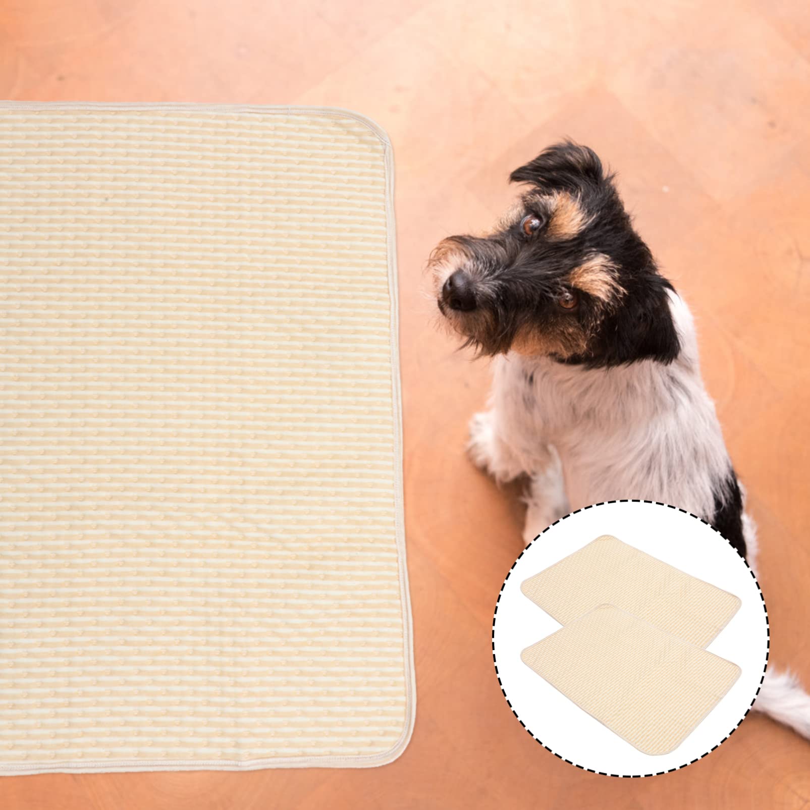 Tappetino per Cani Lavabile Riutilizzabile 2 Pezzi Cotone | Cani e Piccoli Animali, Assorbimento Elevato e Anti-perdita, Uso in Gabbia o Viaggio