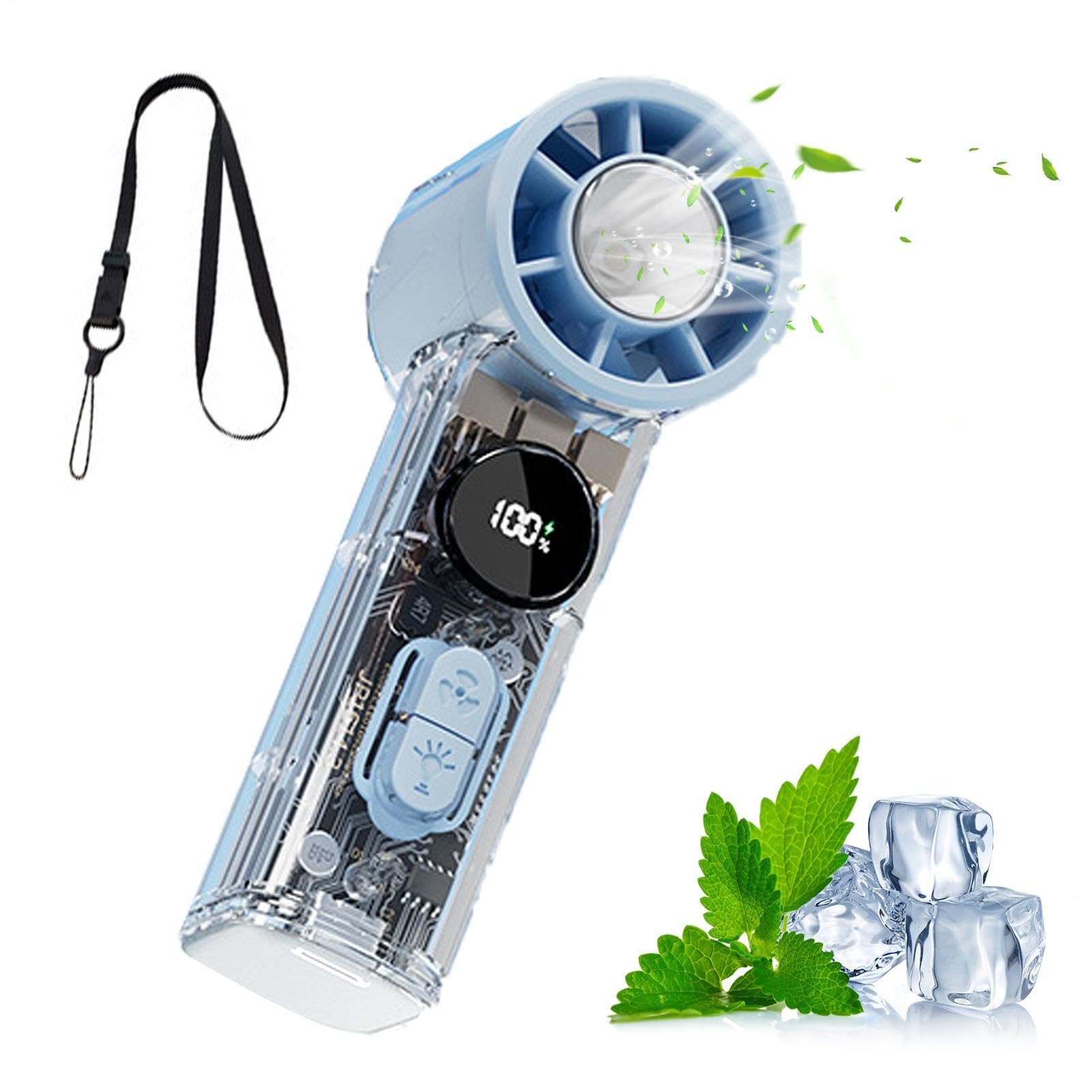 Mini ventilateur USB de maquillage avec flux d'air puissant à 100 niveaux