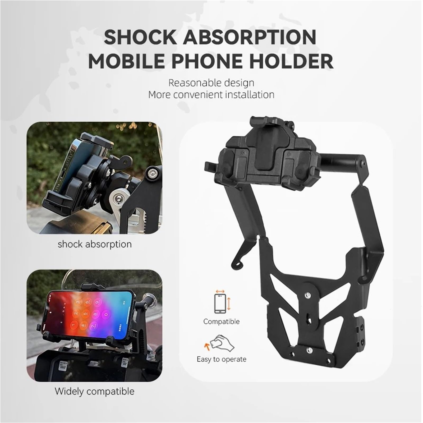 Uchwyt do nawigacji GPS uchwyt Uchwyt na telefon z nawigacją GPS pasujący do YAMAHA Tracer 9 GT, wspornik przedłużający kierownicę(22mm-Phone Stand)
