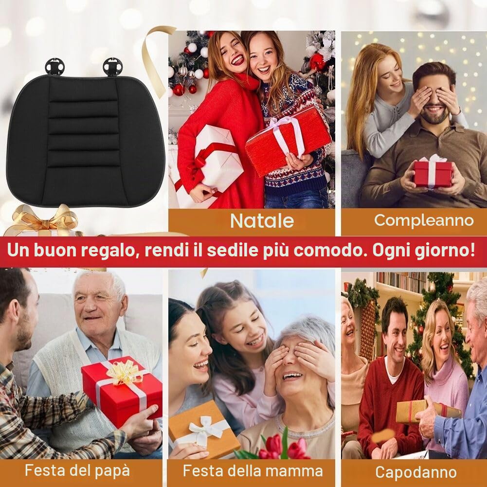 ACBAGI - Cuscino per sedile auto, cuscino per sedile del conducente con 1,2 pollici di memory foam confortevole per auto, sedia da ufficio e sedia di casa
