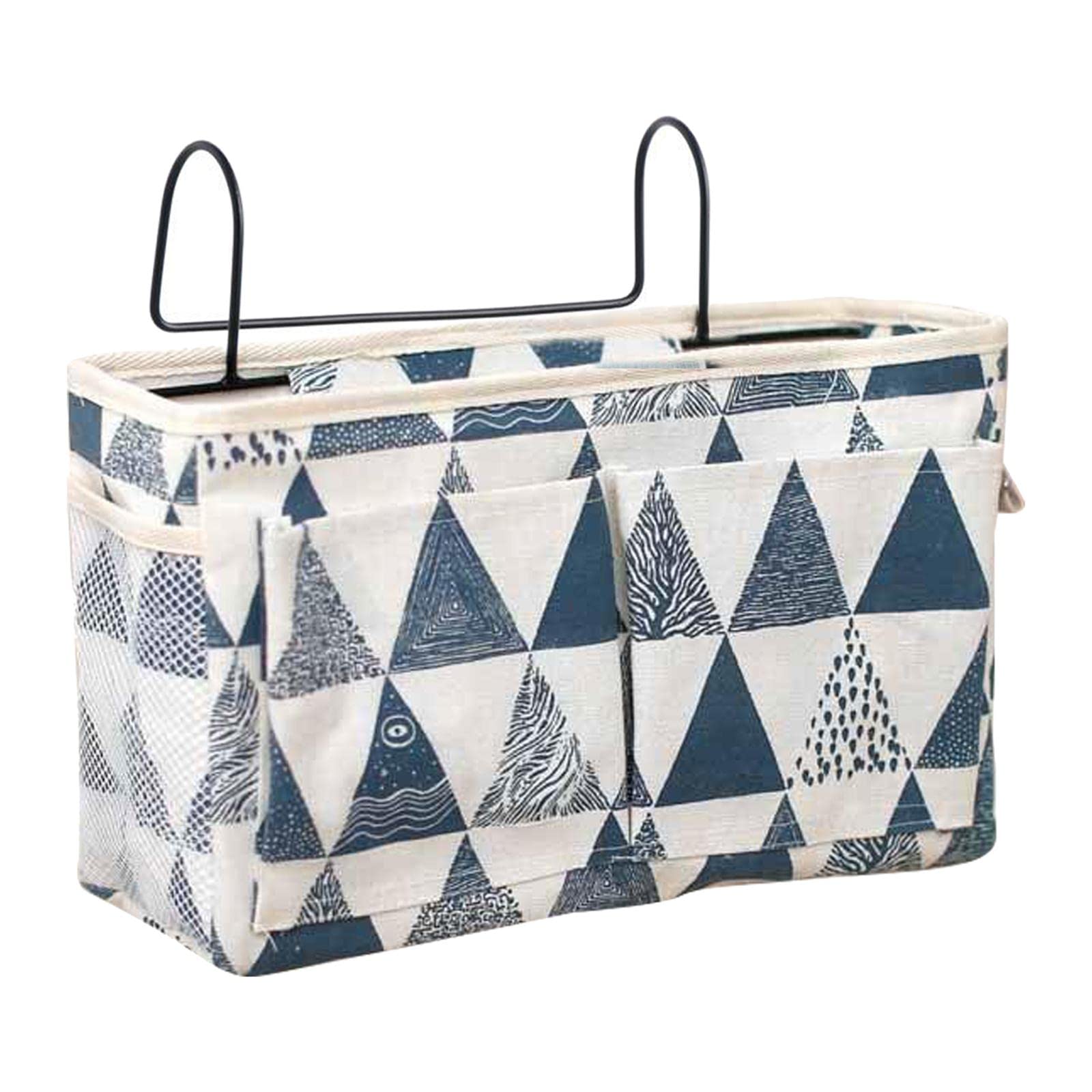 Bedside Caddy Cabinet Storage Organizer for Glasses Book Triangle Blue|Storage Bags-image-41