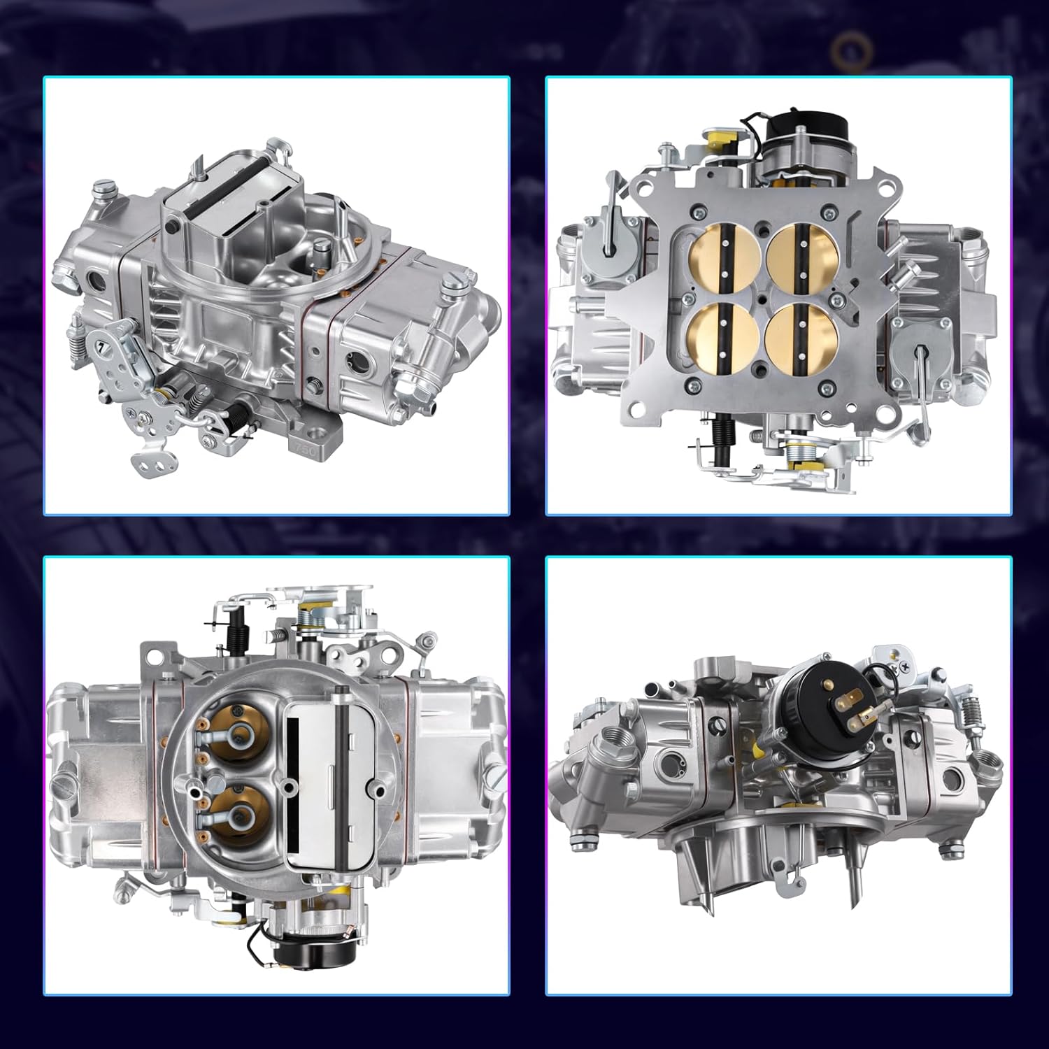 BR-67213 Carburetor 750 CFM Aluminum Electric Choke 4150 Model Compatible with Holley Quick Fuel Brawler Diecast - Direct Replacement Carburetor Kit