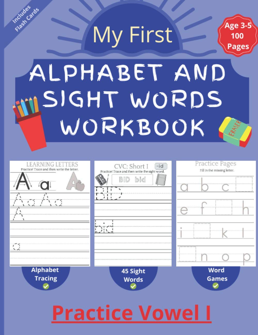Buy My First Alphabet and Words Workbook: Learn, Trace & Practice vowel ...