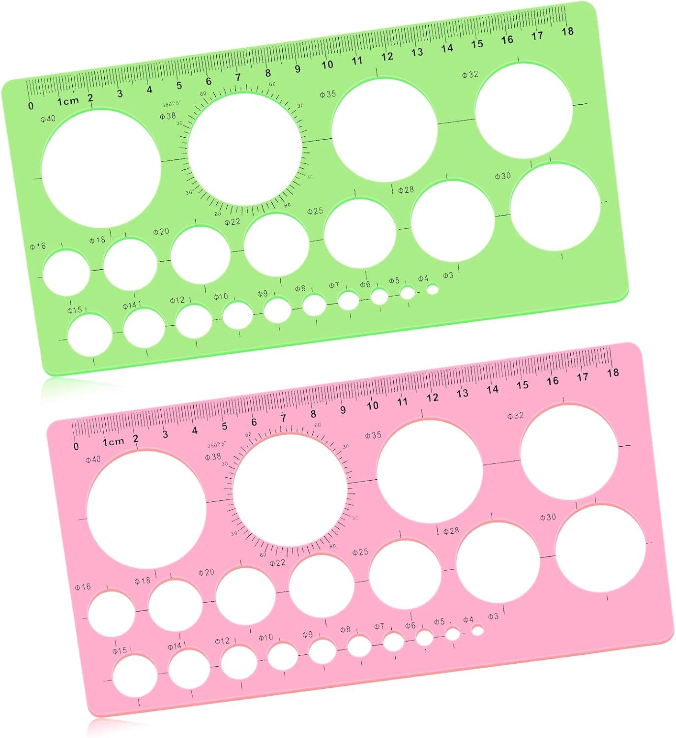 Circle Stencil Template, Circle Template with 36 Circles, Circle