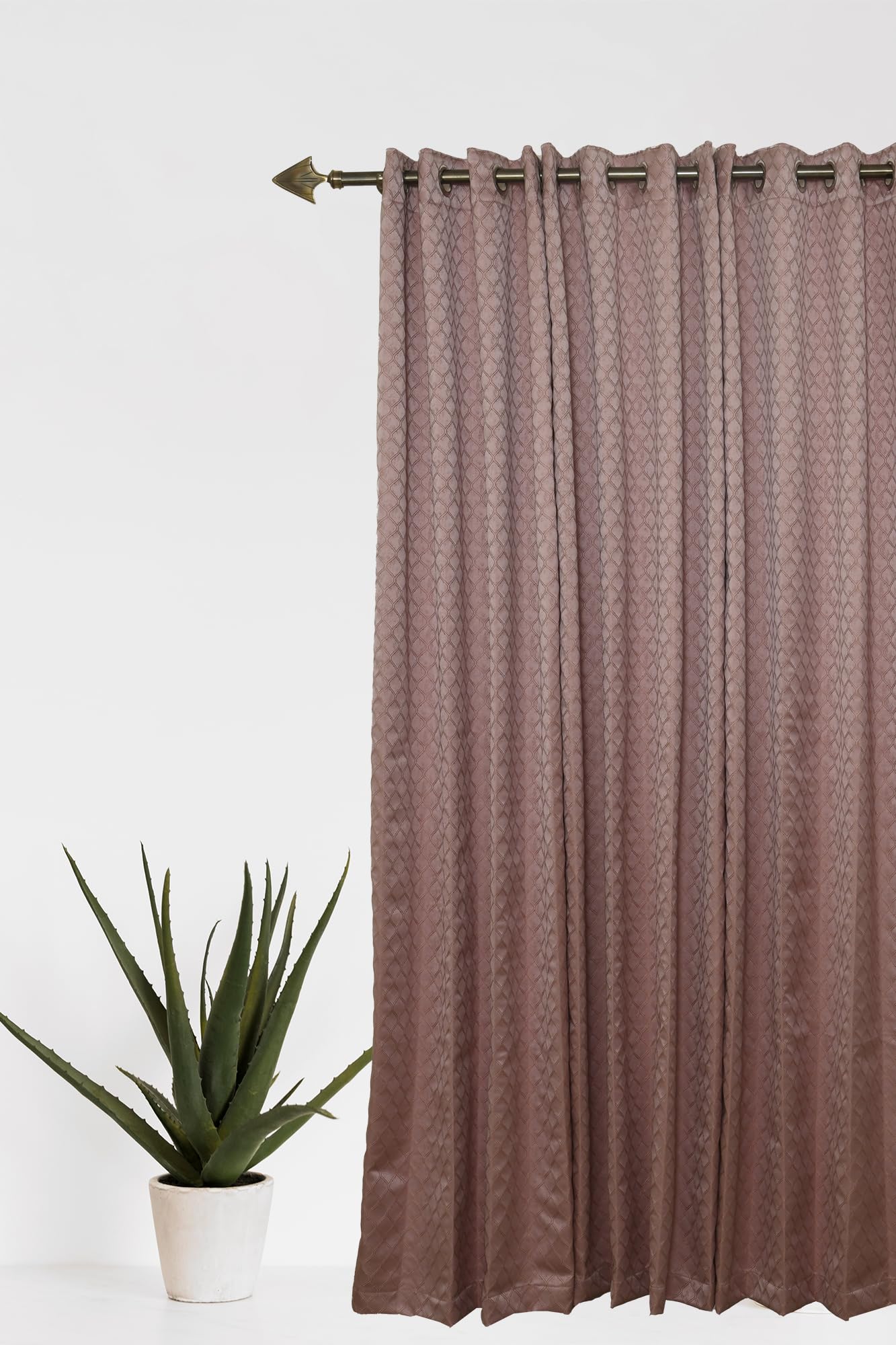 Jagdish sons Readymade Curtains for livingroom & bedroom | Pink |100% Soft Fabric | Length 7 Feet | Width 4 Feet