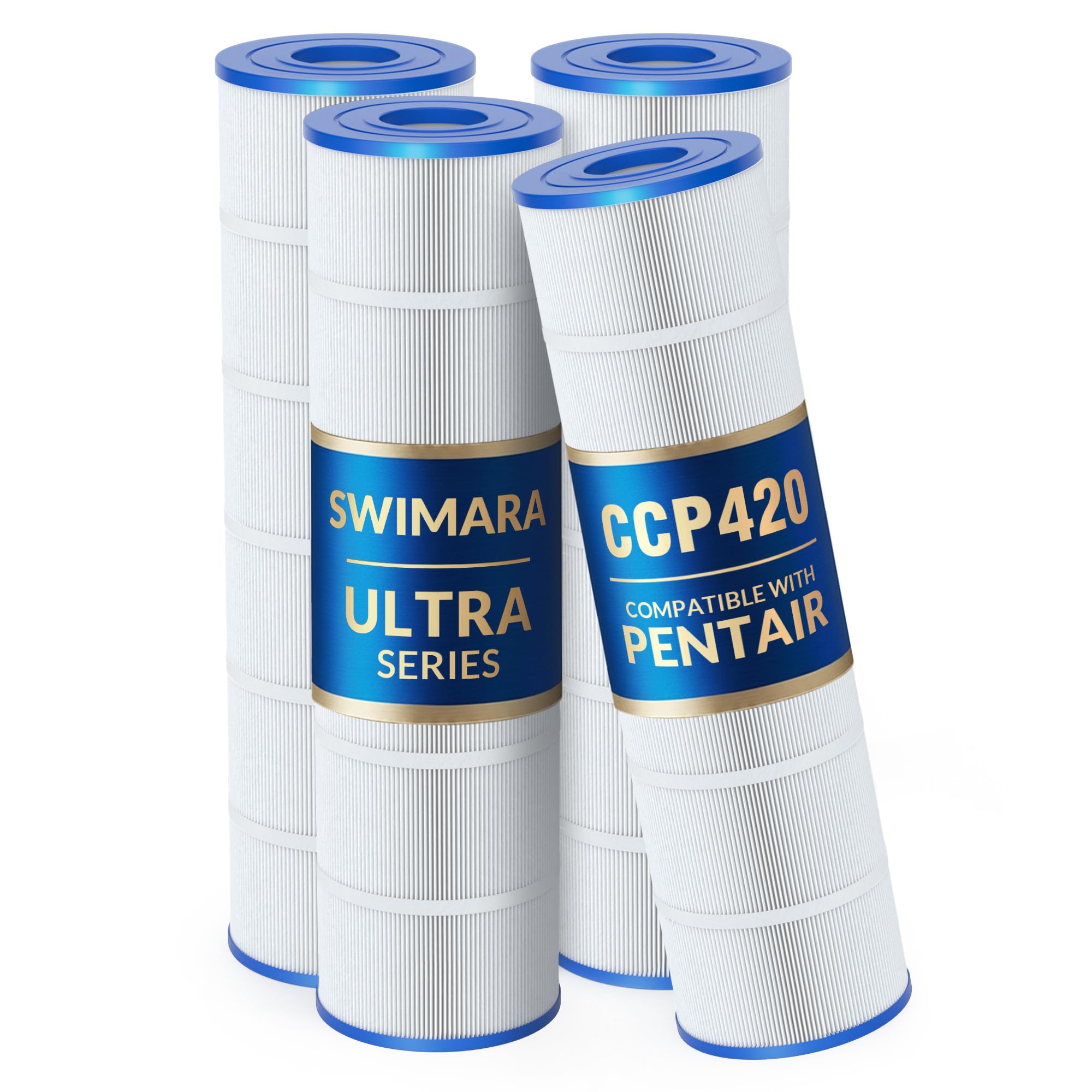 Upgraded CCP420 Pool Filter Cartridges (4-Pack), Compatible with Pentair Clean & Clear Plus 420, 5oz Heavy Duty Fabric for Superior Filtration & Durability, Replaces PCC105, 178584, R173576-picture-16