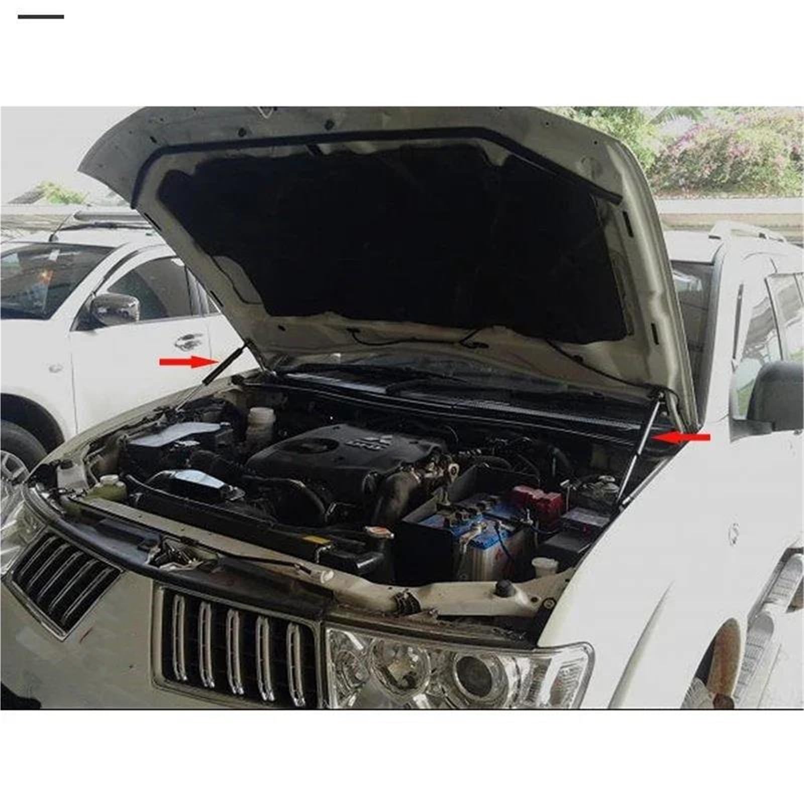 Pistone Molla Gas per Mitsubishi per Triton L200 per Strada Hunter 2005-2014 4X4 Tuning Auto Anteriore Cappuccio Cofano Ammortizzatore A Gas A Molla Barra di Supporto