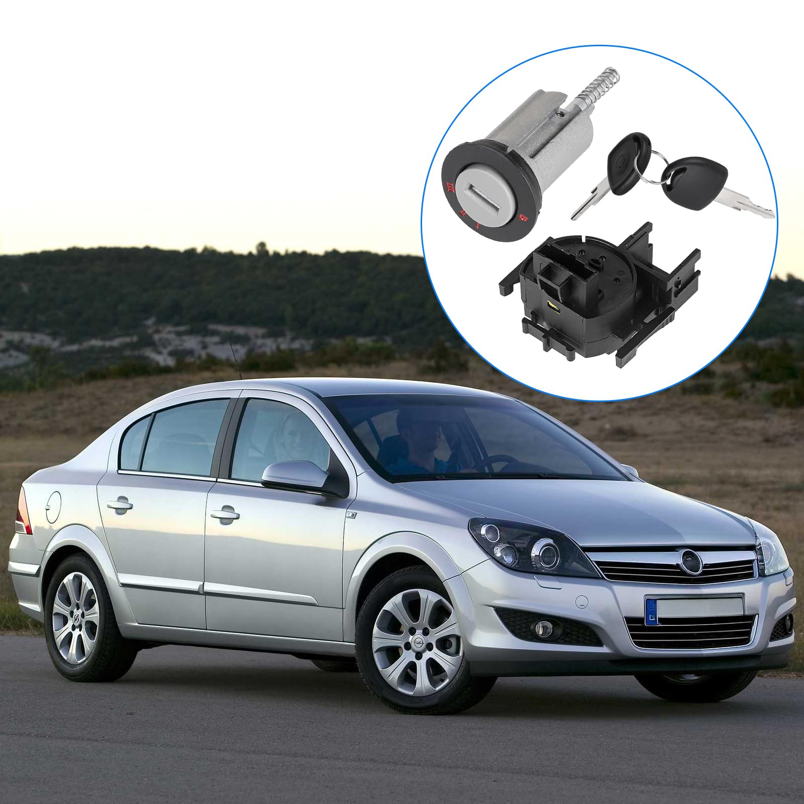 DBREAKS Interruttore di Blocco dell'accensione con Chiavi 9115863 90511999 Compatibile con Vauxhall Tigra B Combo C Meriva-A Corsa-C, Serratura di Sicurezza e Chiavi