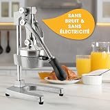 Lumaland Spremiagrumi in Acciaio Inox, di Alta qualità, Molto Silenzioso, Utilizzabile manualmente, Elegante spremiagrumi, esente da Manutenzione e Potente per Molto più succhi di Frutta, Basta - 8