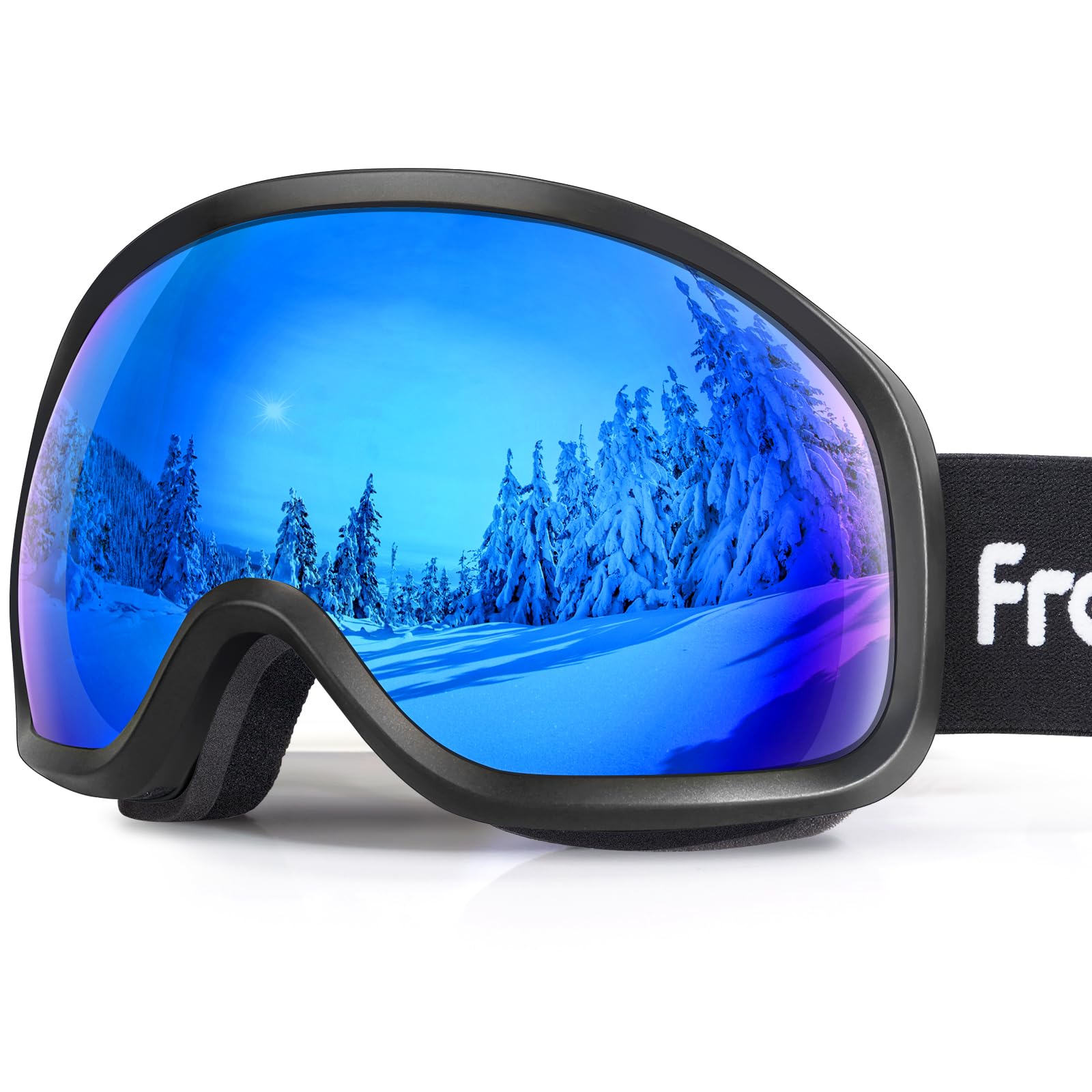 Freela Occhiali da sci OTG uomo donna sopra occhiali neve snowboard sport occhiali per adulti giovani 100% protezione UV400 anti nebbia