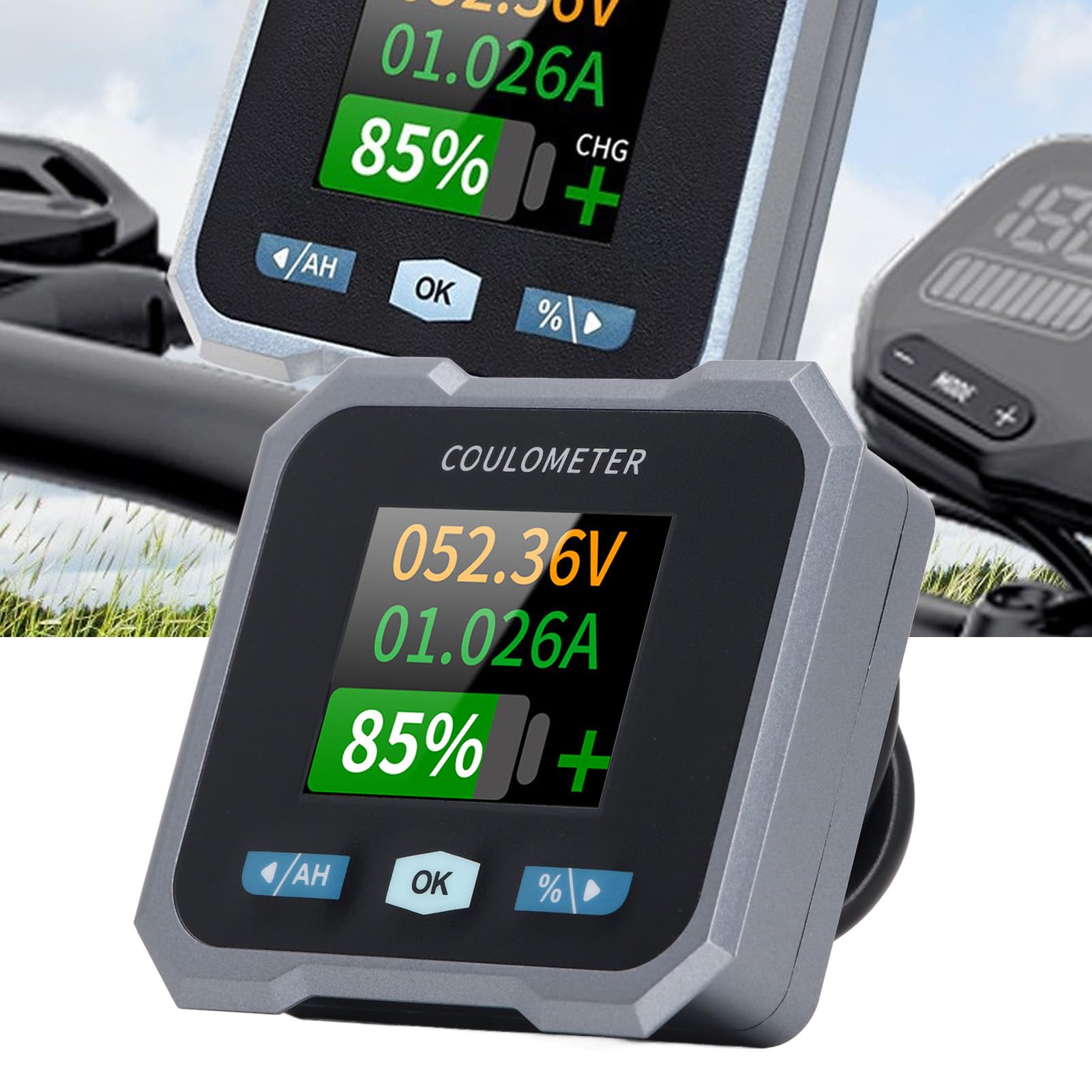Monitor de Capacidad de Batería, Medidor Digital de Estado de Batería para RV, Motocicleta, Carrito de Golf, Batería de Panel Solar
