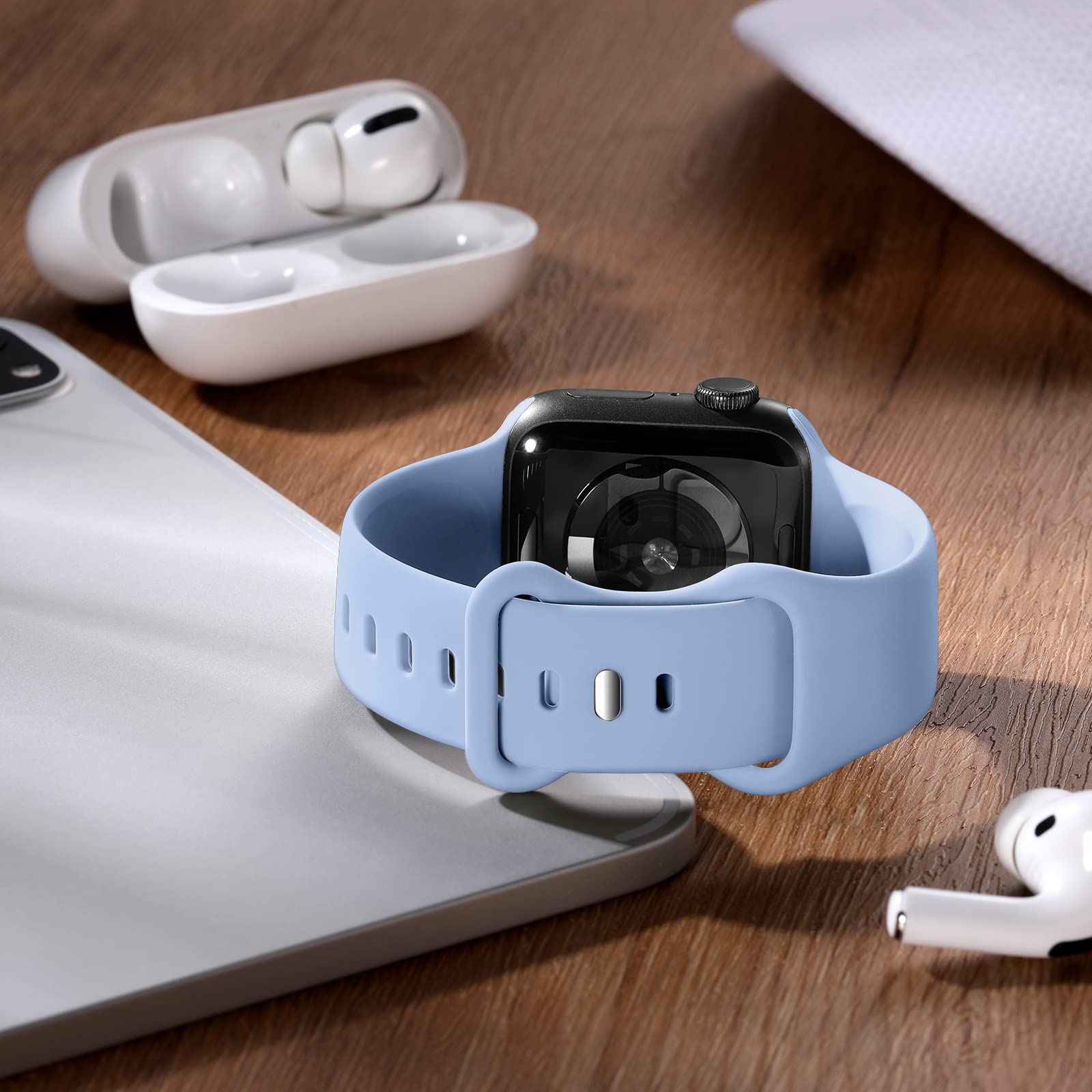 CeMiKa Cinturino Compatibile per Apple Watch Cinturino 38mm 40mm 41mm 42mm 44mm 45mm 49mm, Silicone Cinturini di Ricambio per iWatch Series 9 8 7 6 5 4 3 2 1 SE, 38mm/40mm/41mm-S/M, Lilla