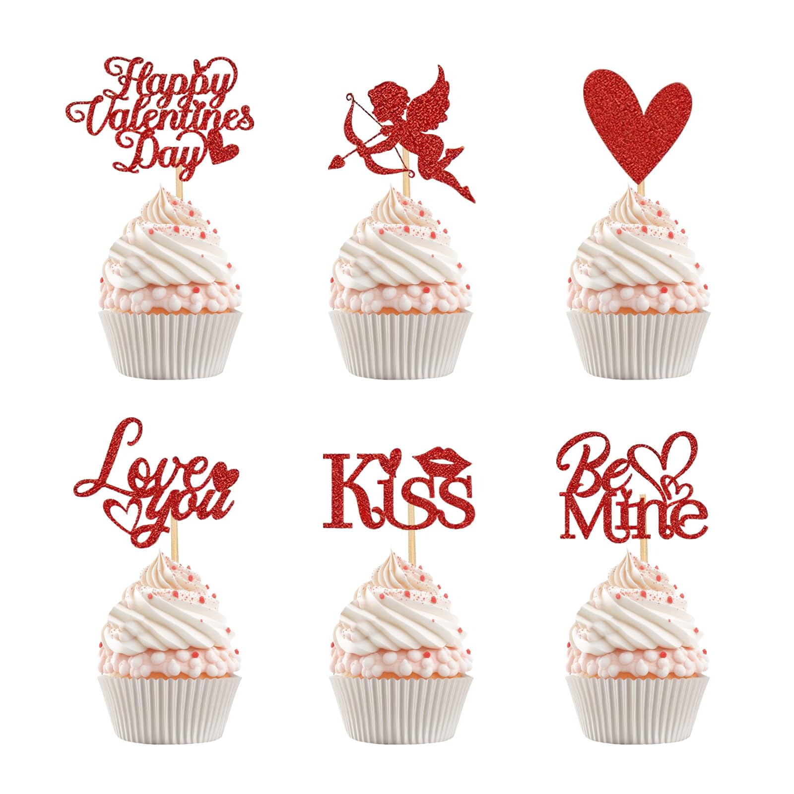 Valentine's Day Cupcake Toppers