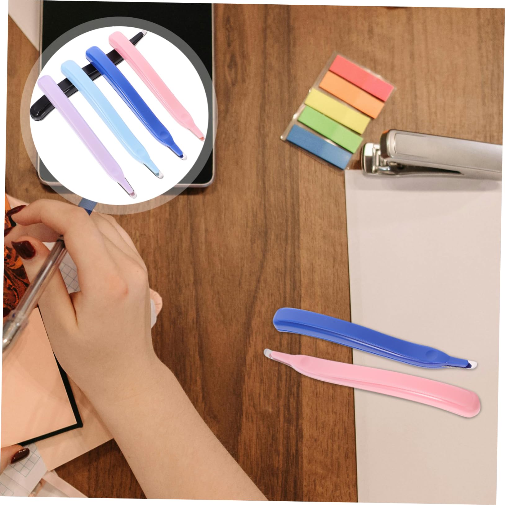 DOITOOL 5 Set Rimozione Graffette Strumento Per Ufficio E Facile Usare E Compatto Rimuove Graffette Strappare Documenti Per Ufficio E Casa 5 Pezzi*5