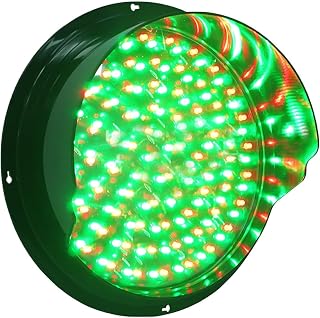 LIKANGLONGJU Semáforo de 12/24 V, LED Luz Indicadora Roja/Verde, Resistente al Agua IP67, Apto para Tráfico, Equipos y Canales(10cm/4in)