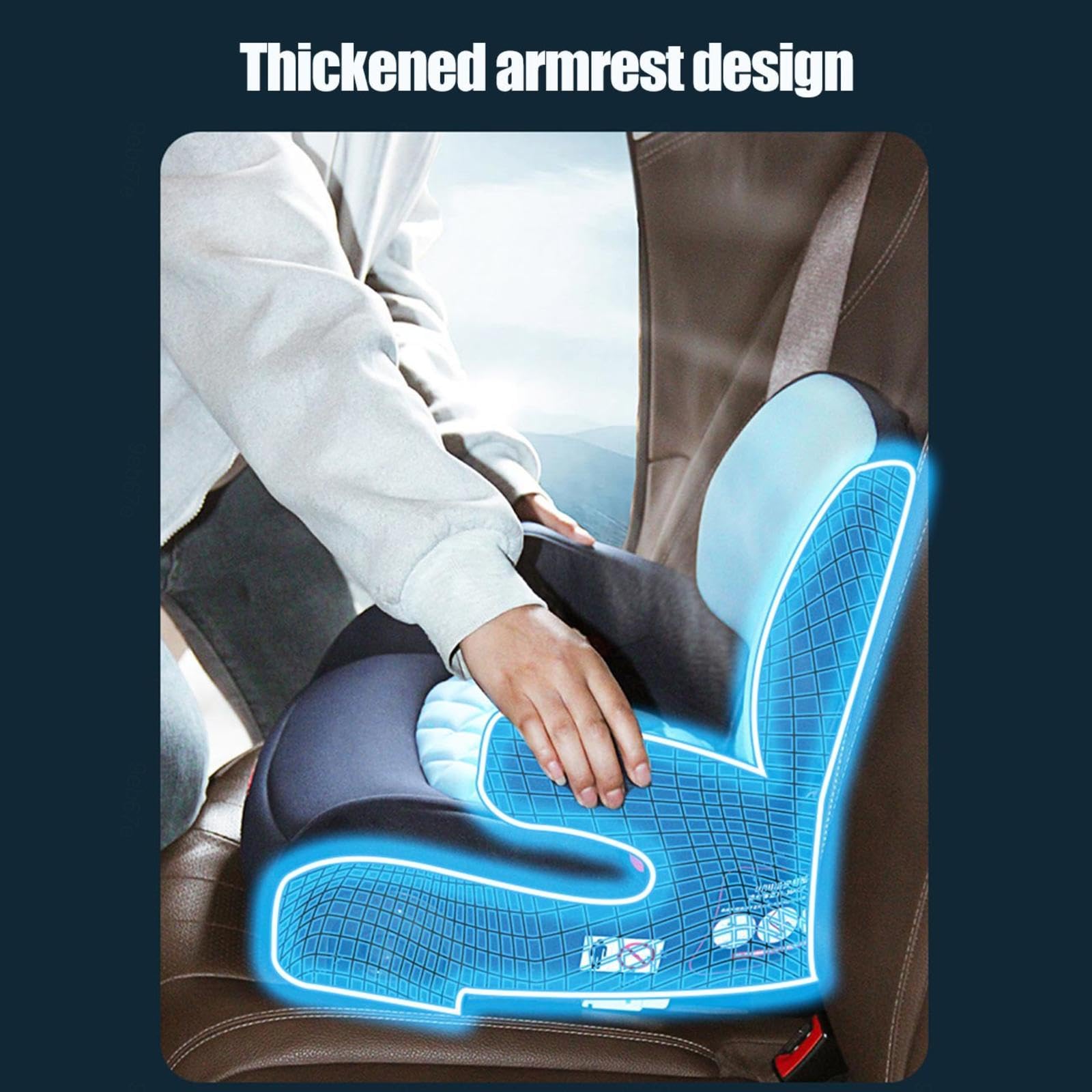 Sitzerhöhung Auto Kinder - 3-12 Jahren,15-36 kg,mit Isofix Kinder Sitz Abnehmbare Rückenlehne Sitzerhöhung Auto für Kinder,A