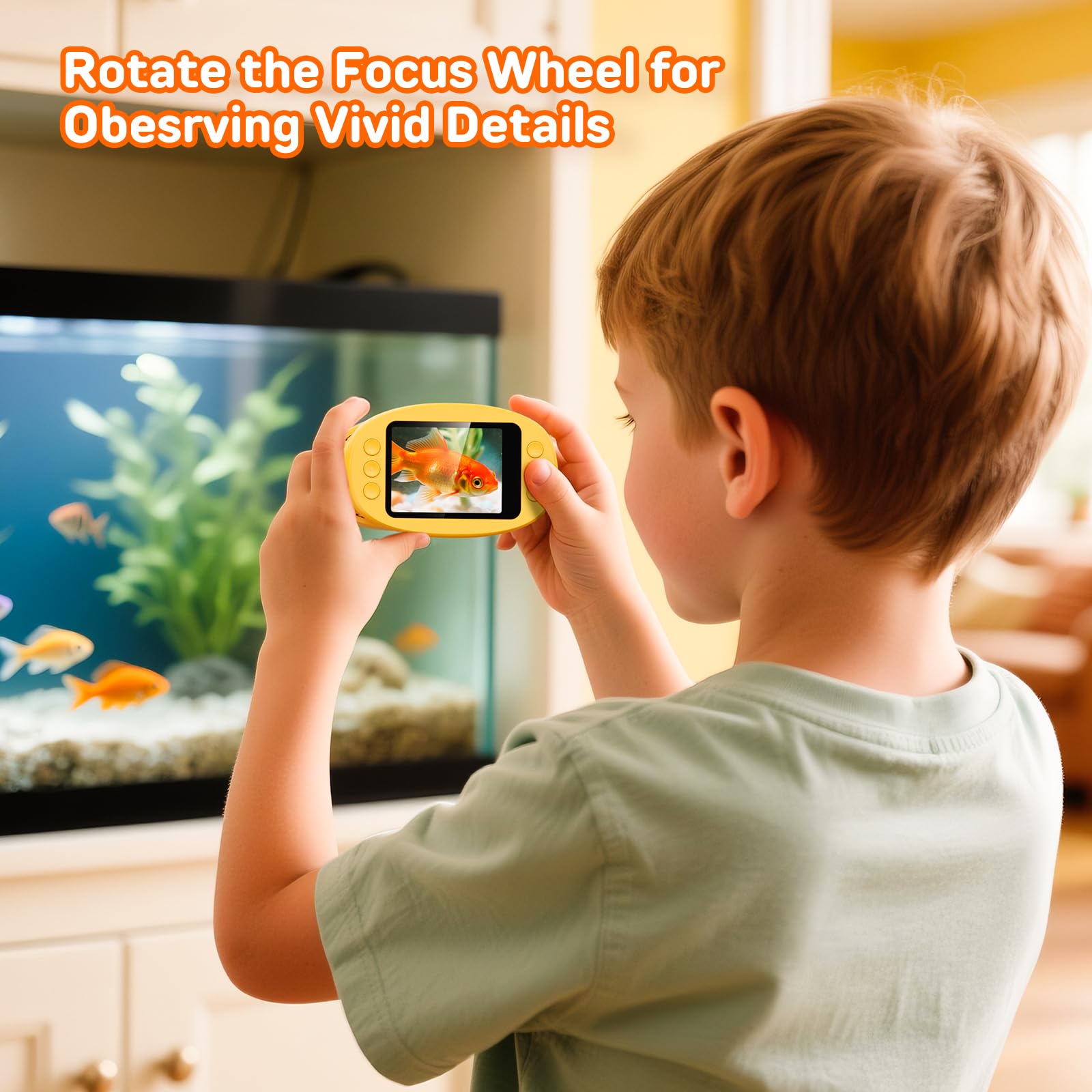 Microscopio de mano para niños, microscopio digital para niños con pantalla de 2 pulgadas, lupa de microscopio de bolsillo para niños, juguetes STEM portátiles para edades de 5 a 7 8 a 13 años, regalo 8