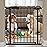 HOOEN Narrow Baby Gate for Stairs - 29 to 34 Inch Wide with Door, Metal Tension Pressure Mounted Child Safety Gate