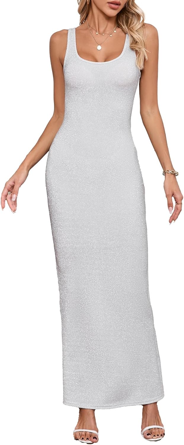 Women's Sexy Backless Bodycon U Neck Tank Stretchy Dress for Woman Party Club 3 71o+eaROVvL. AC SL1500 Influencerstyle.co