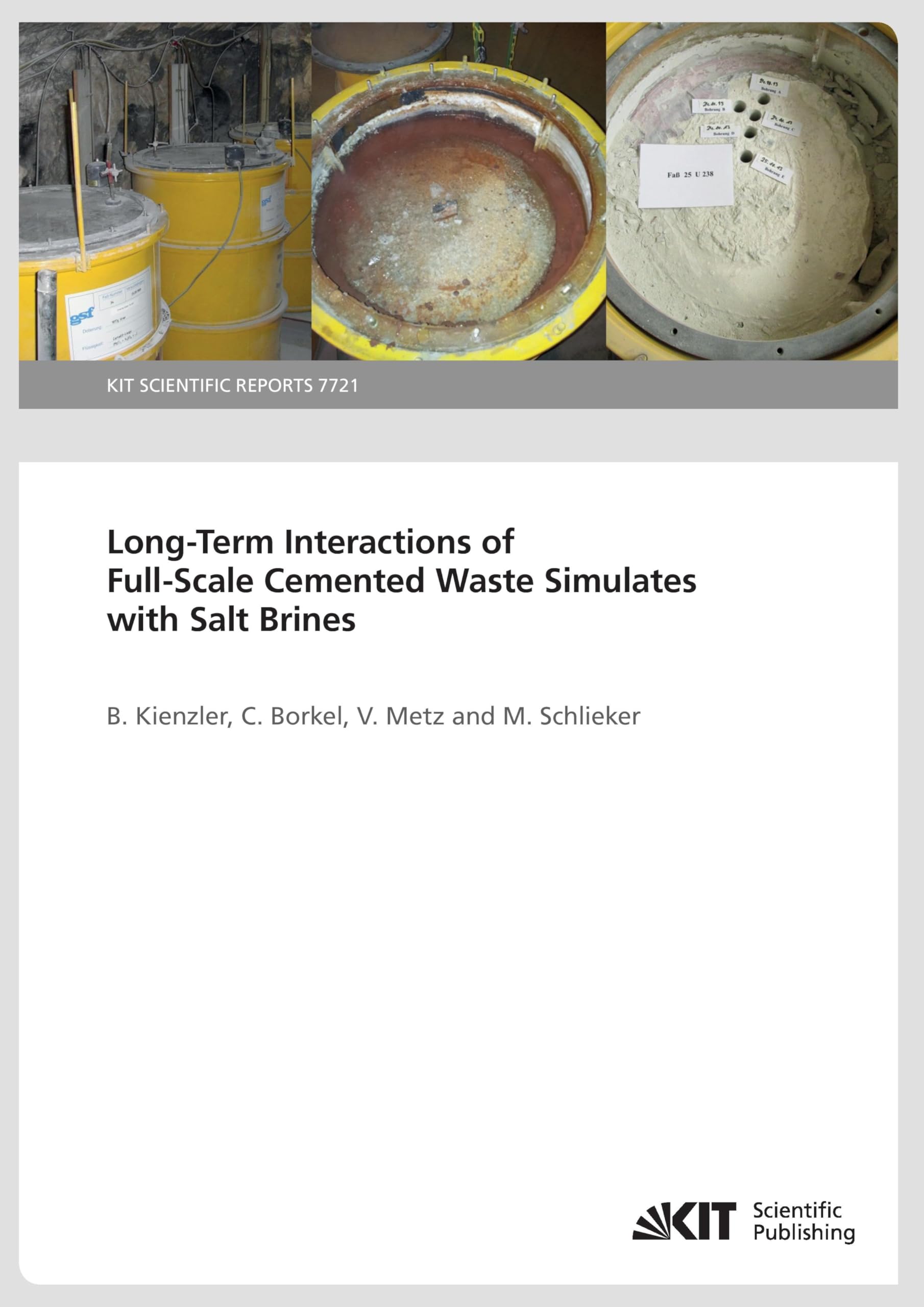 Buy Long-Term Interactions of Full-Scale Cemented Waste Simulates with Salt Brines: KIT Scientific Reports (Volume 7721) — BookShops.in