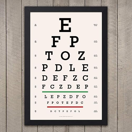 amazon com eye chart print snellen vintage look handmade products