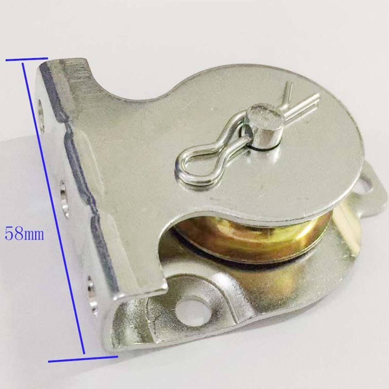 12 Stück Einzelne Umlenkrolle Deckenhalterung Flaschenzug Seil Metallrollenblock Kompakt mit Schraublöchern Tragfähigkeit für Bauarbeiten Handwer, 7.4 Cm X 5.7 Cm X 2