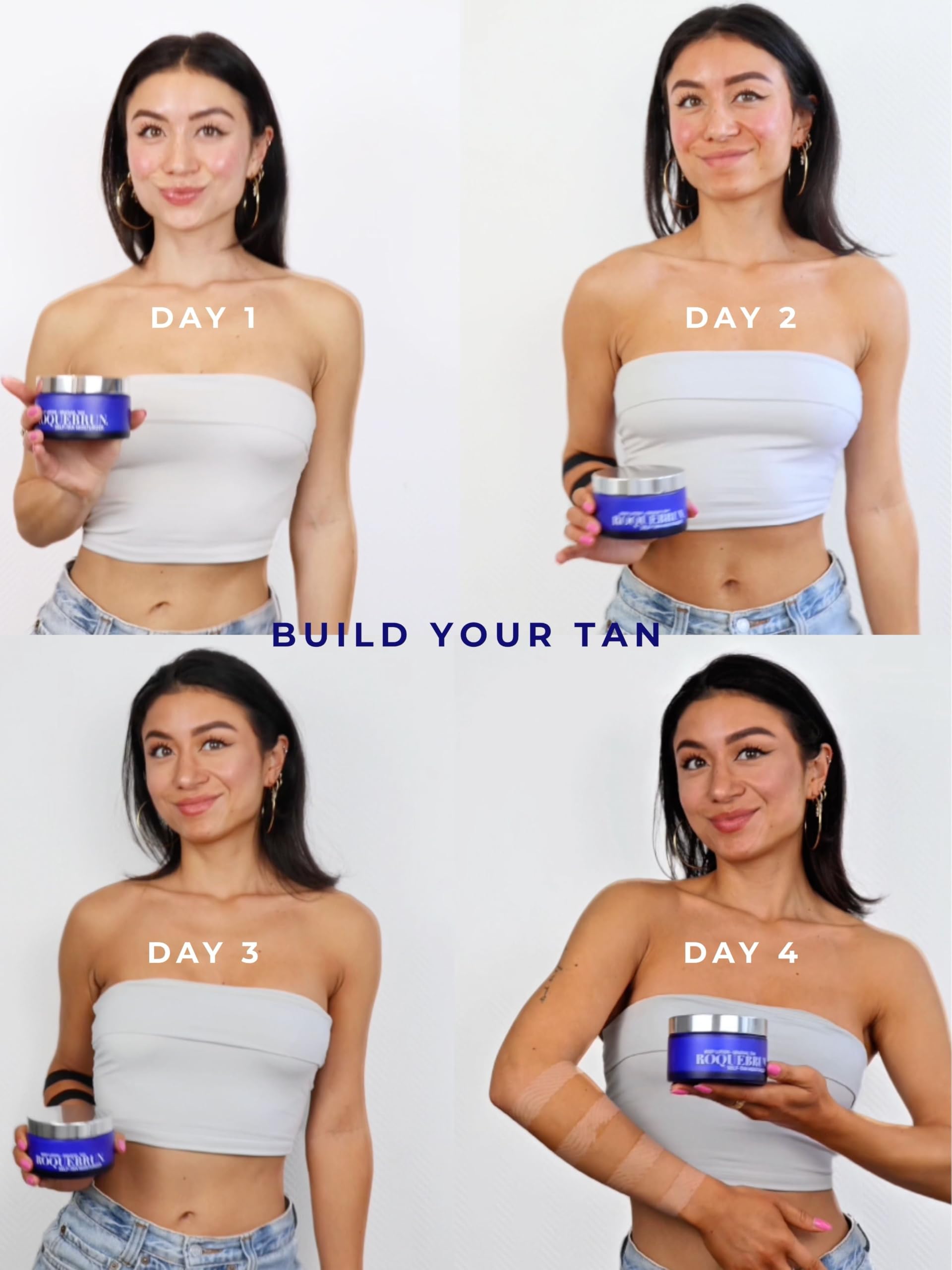 ROQUEBRUN - Gradual Tan Body Lotion - Selbstbräuner Körper - Bräunungscreme ohne Flecken und Streifen - Self Tanning Lotion - 200ml