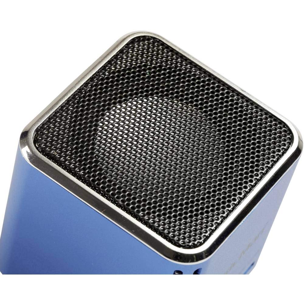 Technaxx Mini Musicman - Enceintes portables 1 voie, 3 W, 150 - 18000 Hz, 4 Ω, 10 %, avec fil, bleu