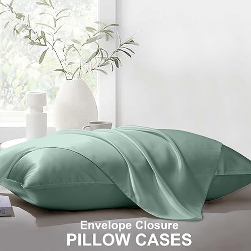 Vista 31 de Juego de sábanas de 4 piezas tamaño King - Cómodas sábanas transpirables y refrescantes - Sábanas de lujo para hotel - Bolsillos profundos de 16