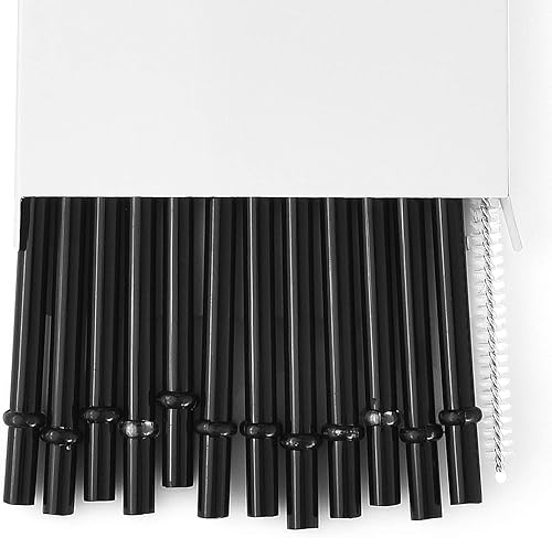 Miniatura 8 de ALINK Pajitas reutilizables extralargas de 13 pulgadas, paquete de 12 popotes de plástico duro negro para Stanley Owala de 40 onzas, 1 galón, 64