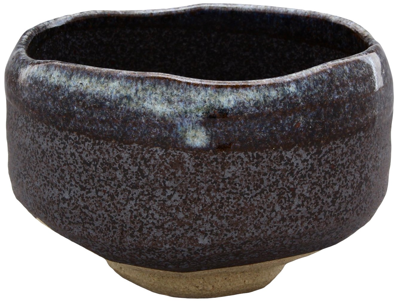 Small Matcha Bowl Mino Ware Black Karatsu Ceramic Chawan 15oz Made in Japan