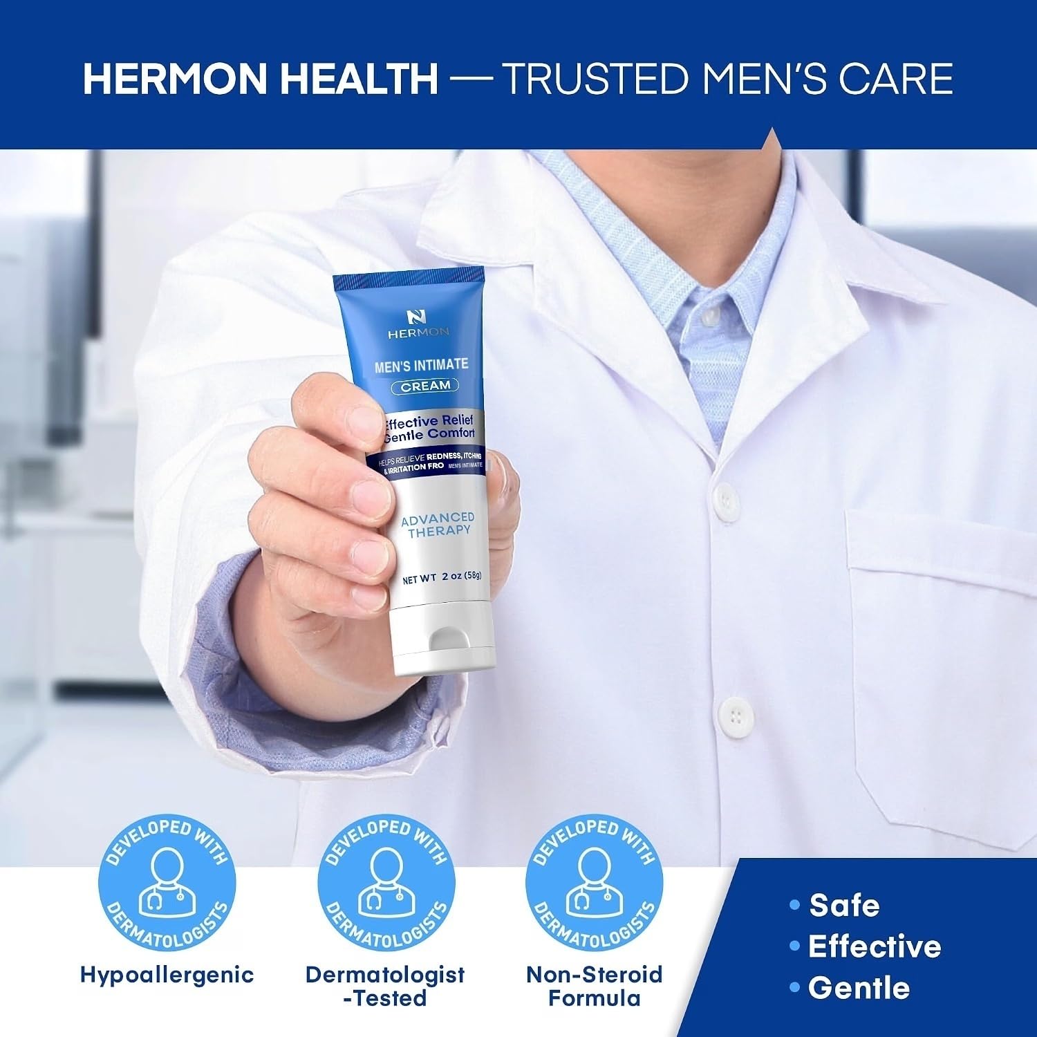 Hermon Men Relief Kit: Soothing Cream 2oz & Clotrimazole 1% Cleansing Soap 4oz – Gentle Care for Sensitive Areas — Amazon image 6