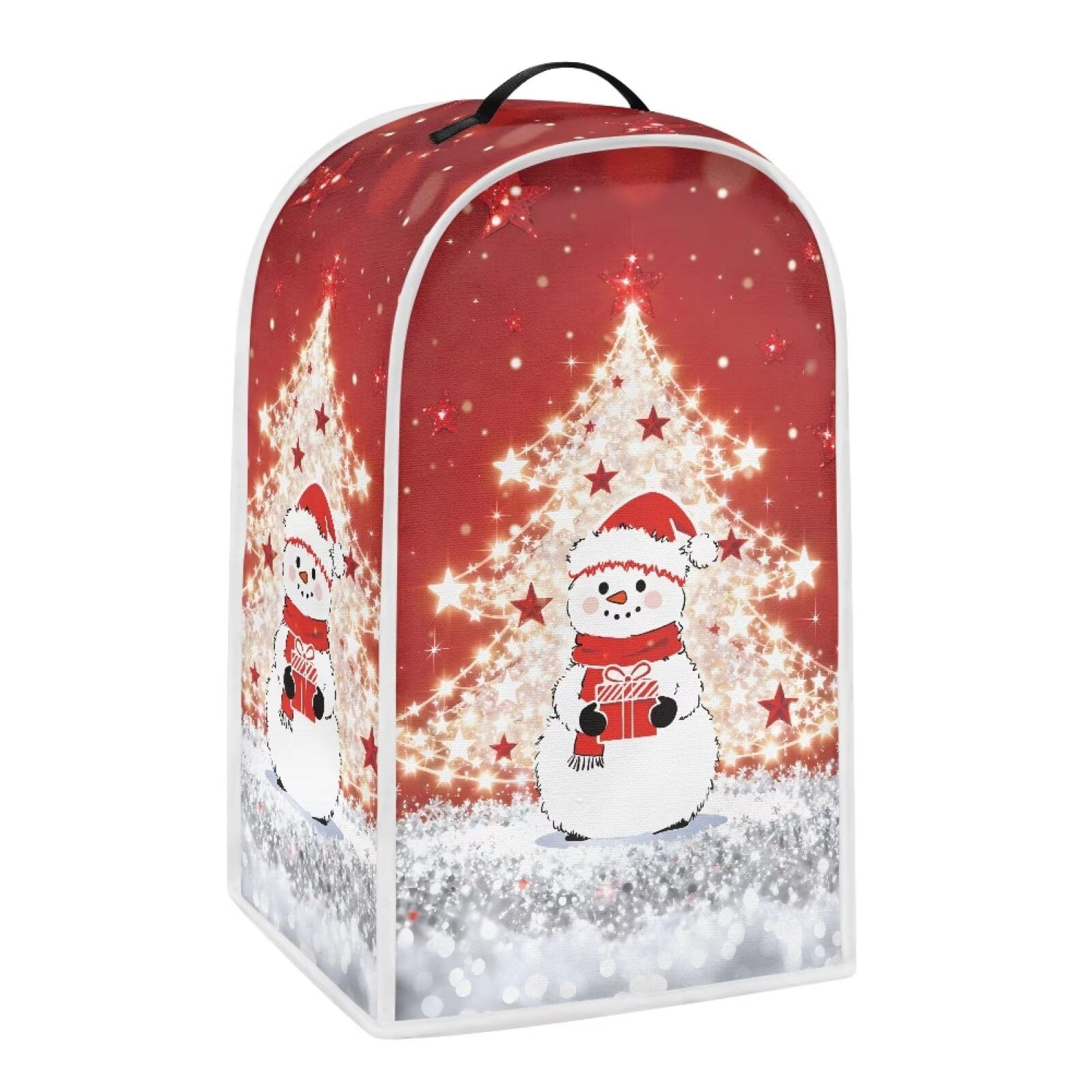 Christmas Tree Snowman Blender Dust Cover, Anti Fingerprint Polyester Stand Mixer or Coffee Maker Appliance Protector, Stain Resistant Blender Cover for Kitchen Appliance Holiday Gifts