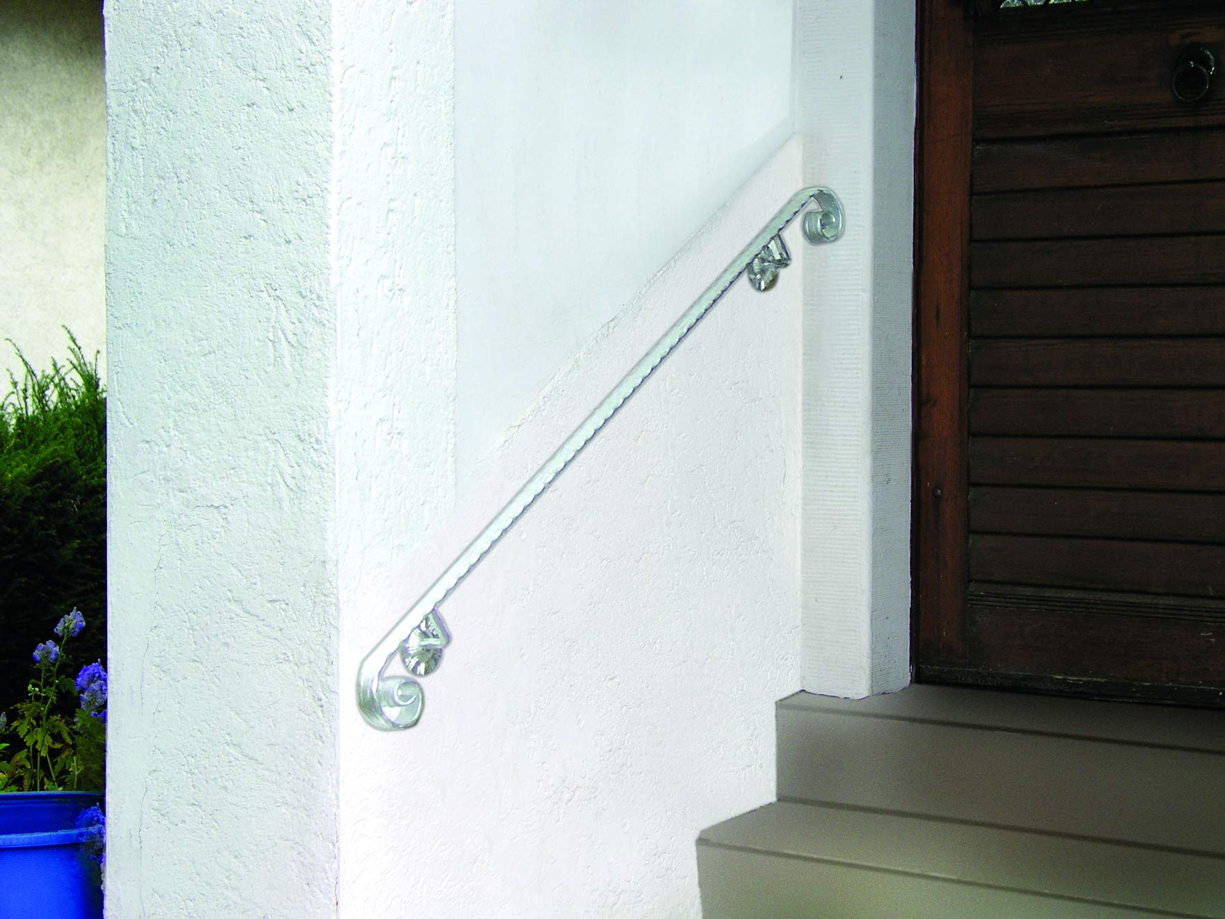 Alberts 440039 Corrimano | ferro battuto, 2 supporti | zincato a caldo | 40 x 1000 mm