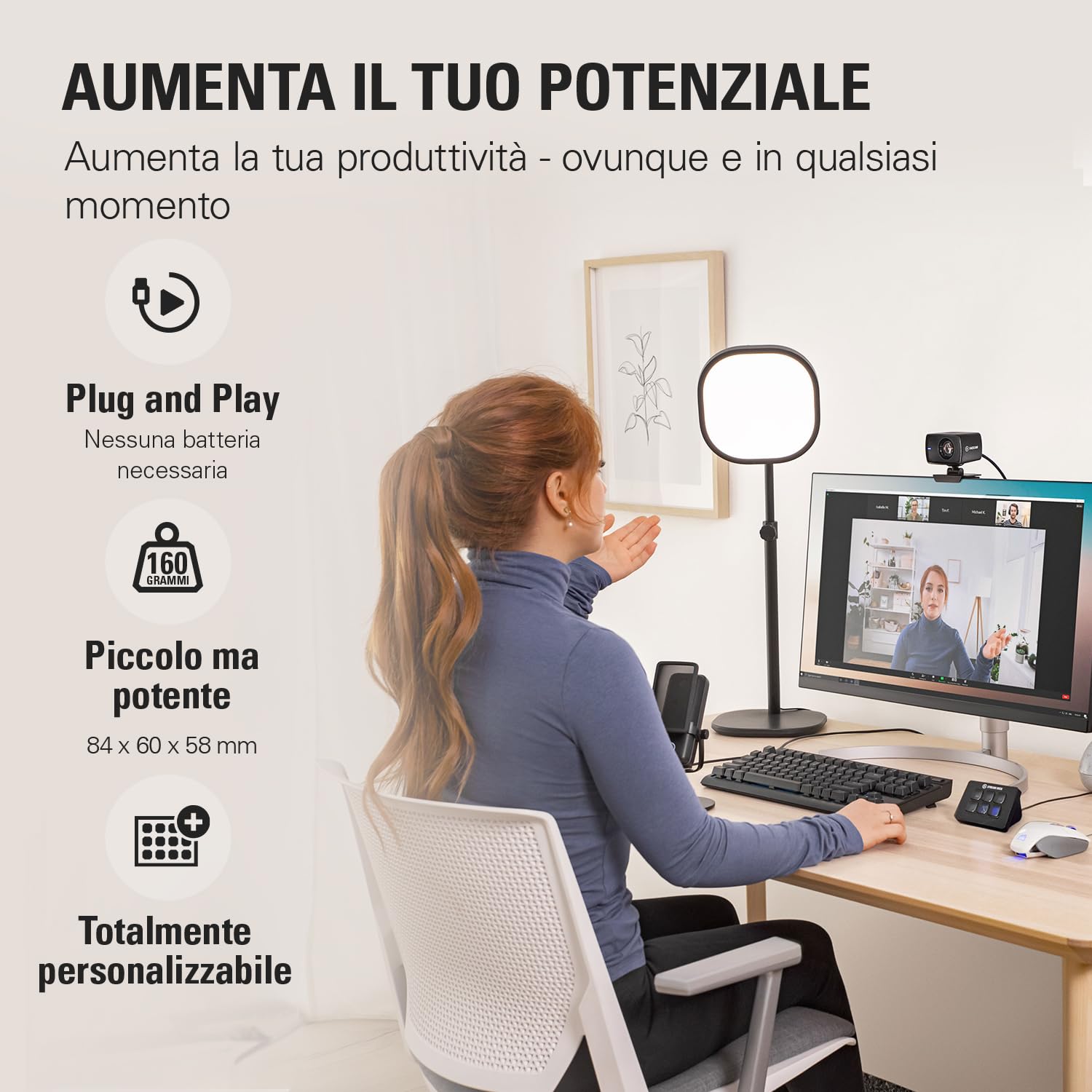 Elgato Stream Deck Mini Individuale Controllo Creazione di Contenuti in Diretta con 6 Tasti LCD Personalizzabili, per Windows 10 e MacOS 10.13 o Successivi, Nero