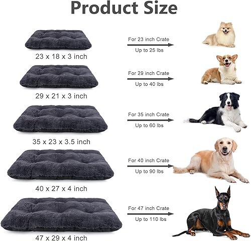 Miniatura 5 de JOEJOY Almohadilla para cama para perro, cama de lujo lavable para perros, almohadilla suave antideslizante para perros pequeños, 23 x 18 pulgadas,