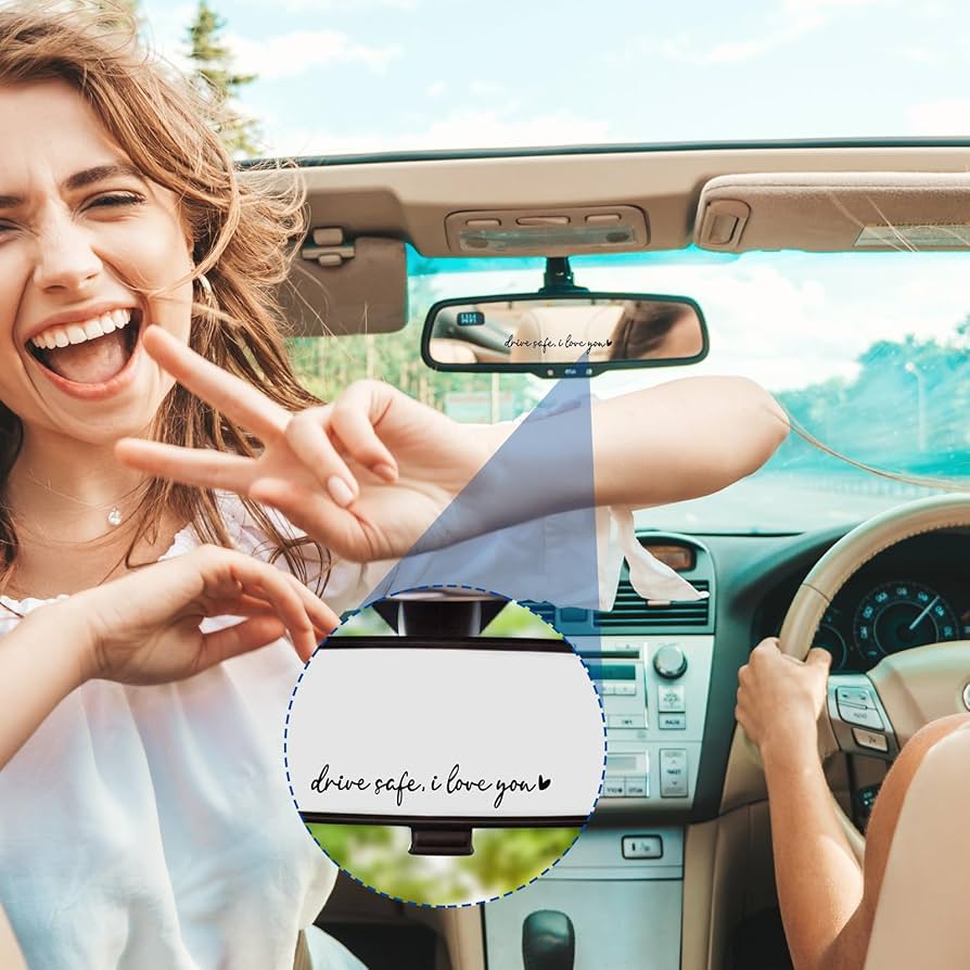 Drive Safe, Love You Rearview Decal Vinyl Decal Mirror Decals Rear View