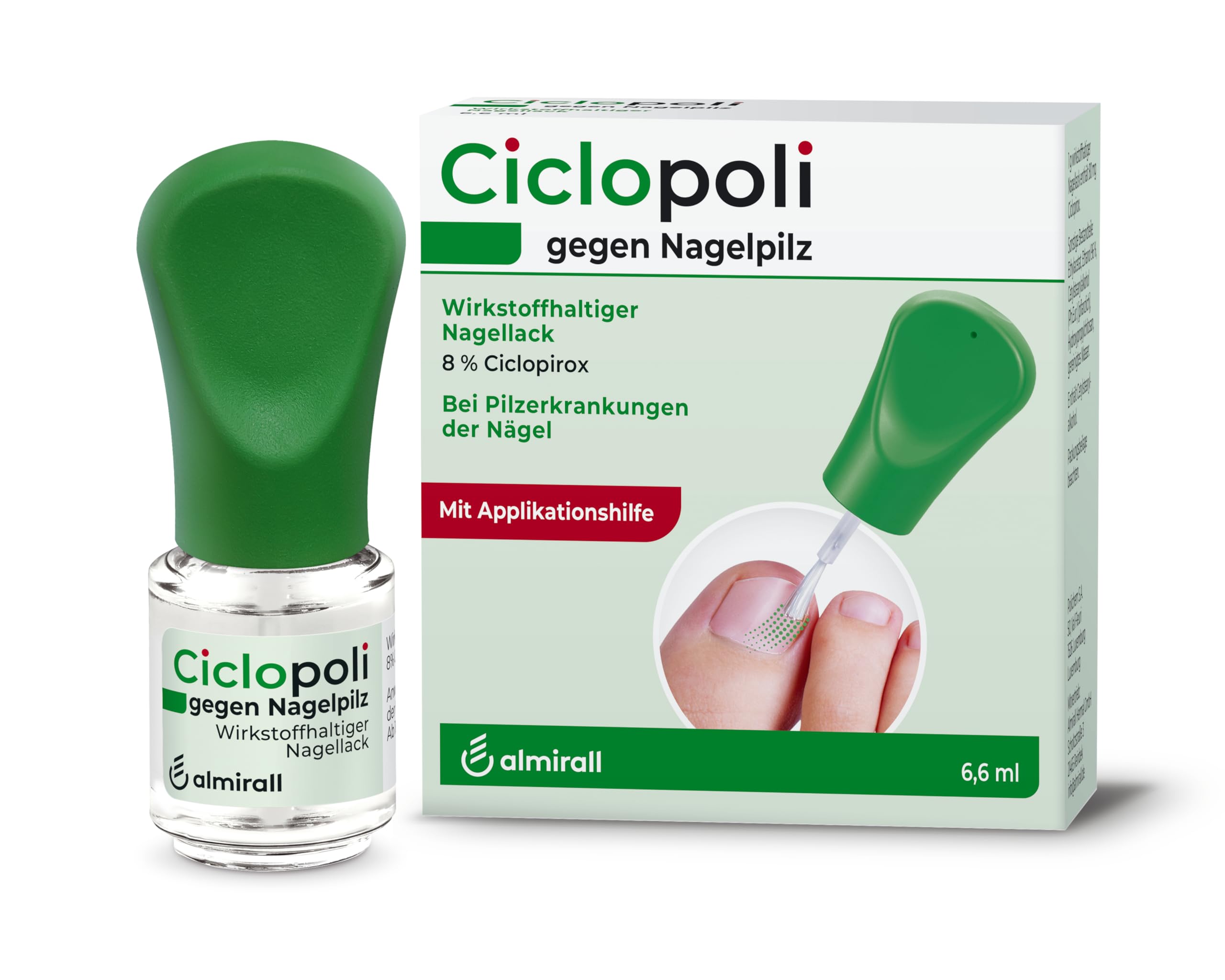 Ciclopoli gegen Nagelpilz, Anti-Pilz-Nagellack, Applikationshilfe, 6.6 ml