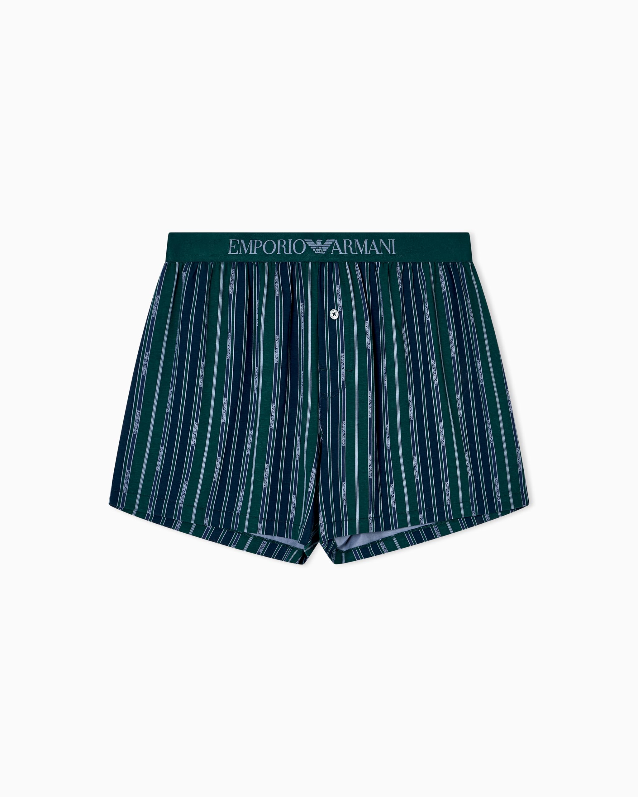 Emporio Armani Man's Classic Pattern Mix Boxer Green S