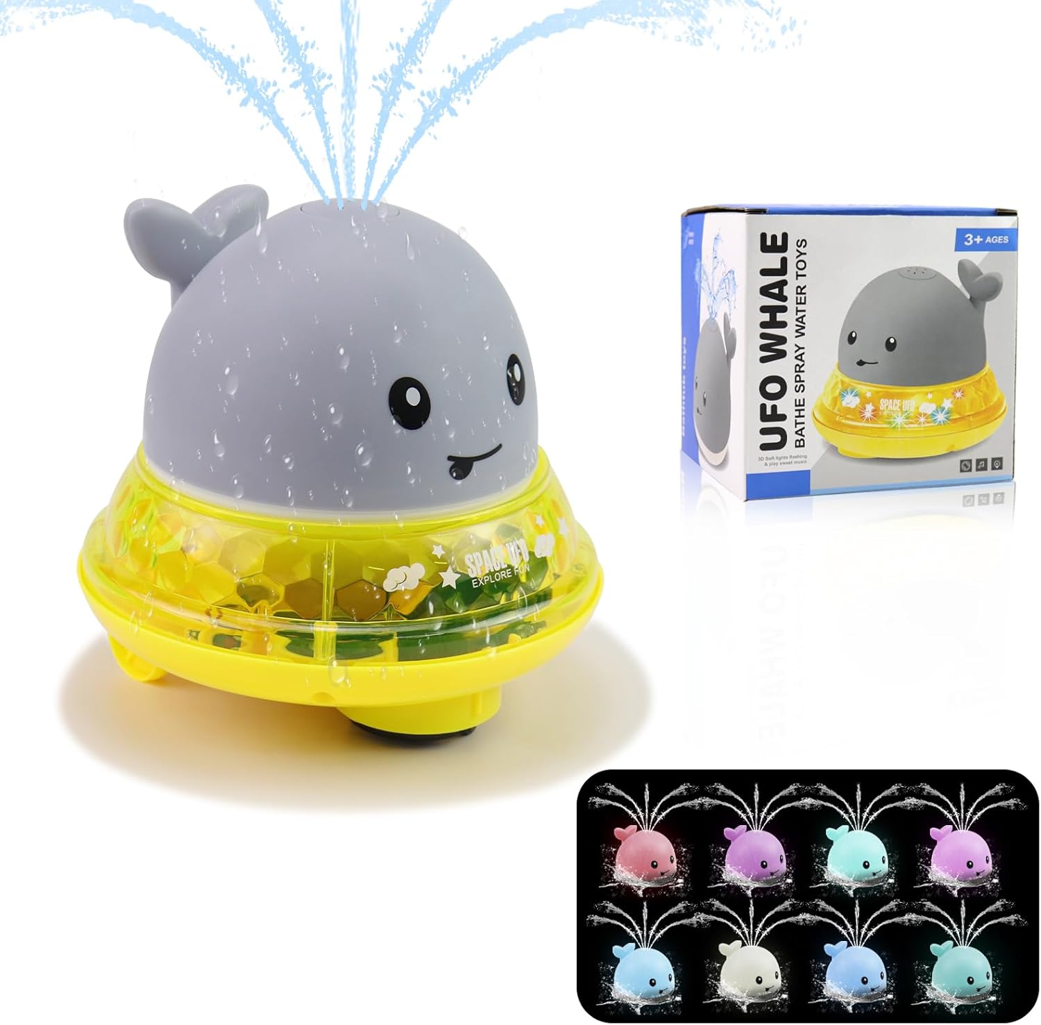 Fudragtn Baby Bath Toys, Whale Automatic Spray Water Toys