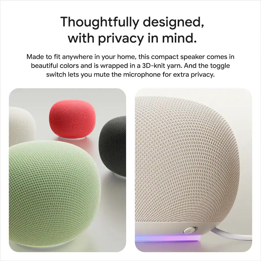 Google - Premium Audio Speaker - 360-Degree Sound (Hazel)